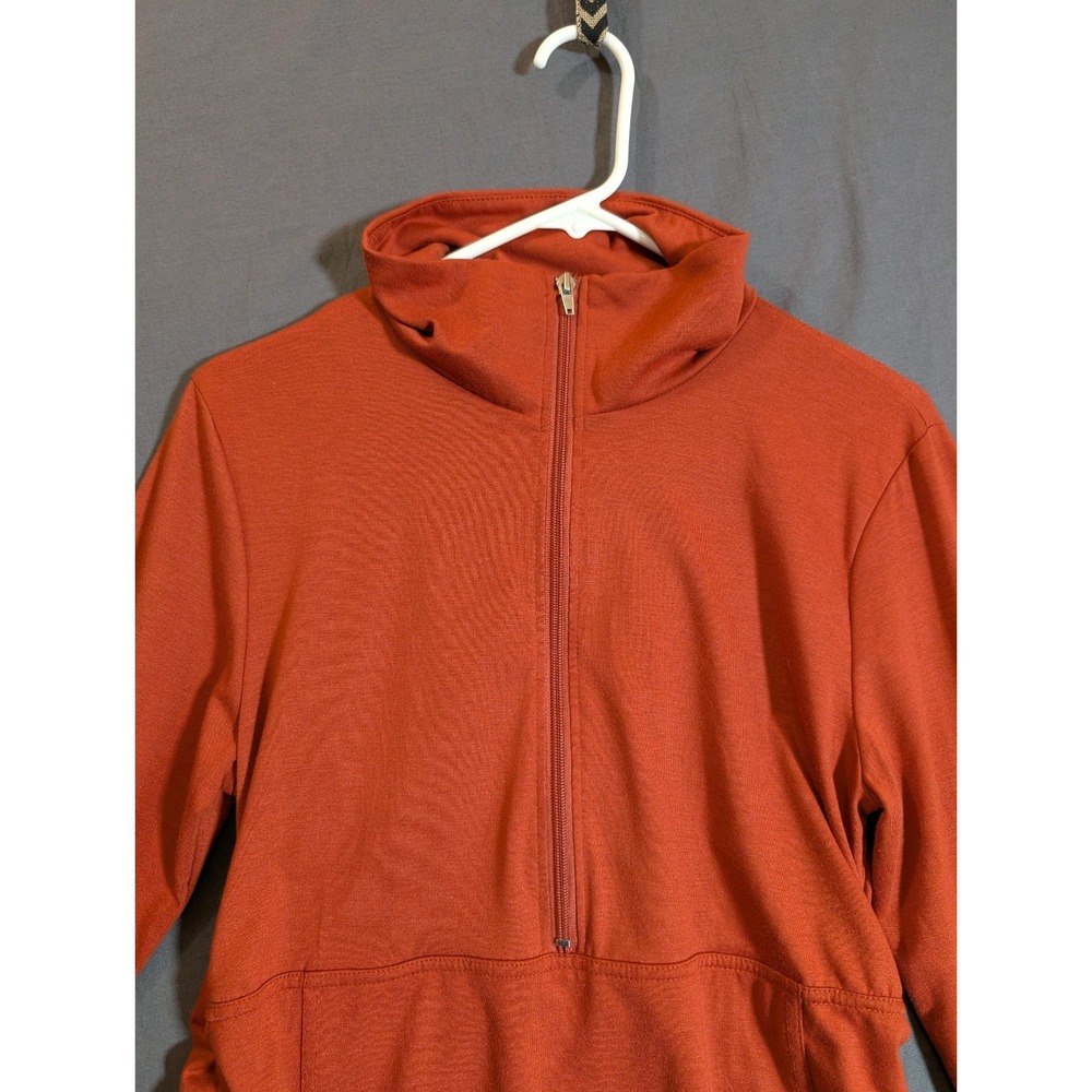 Ginkana Women's Cotton Funnel Neck 3/4 Zipper Gorpcore Sport Soft Sweater Oran M